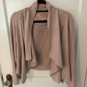 BlankNYC Pink Suede Moto Jacket/Cardigan